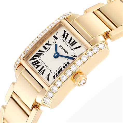 yellow gold cartier watch|cartier gold watch for women.